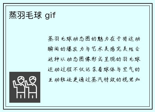 蒸羽毛球 gif
